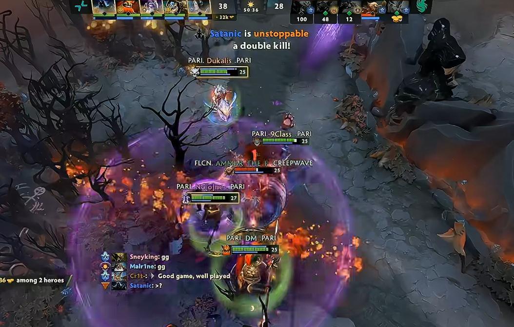 新版本首战，P-VISION先胜FLCN一局，这把中期小孩哥被对面打赏扣了个问号