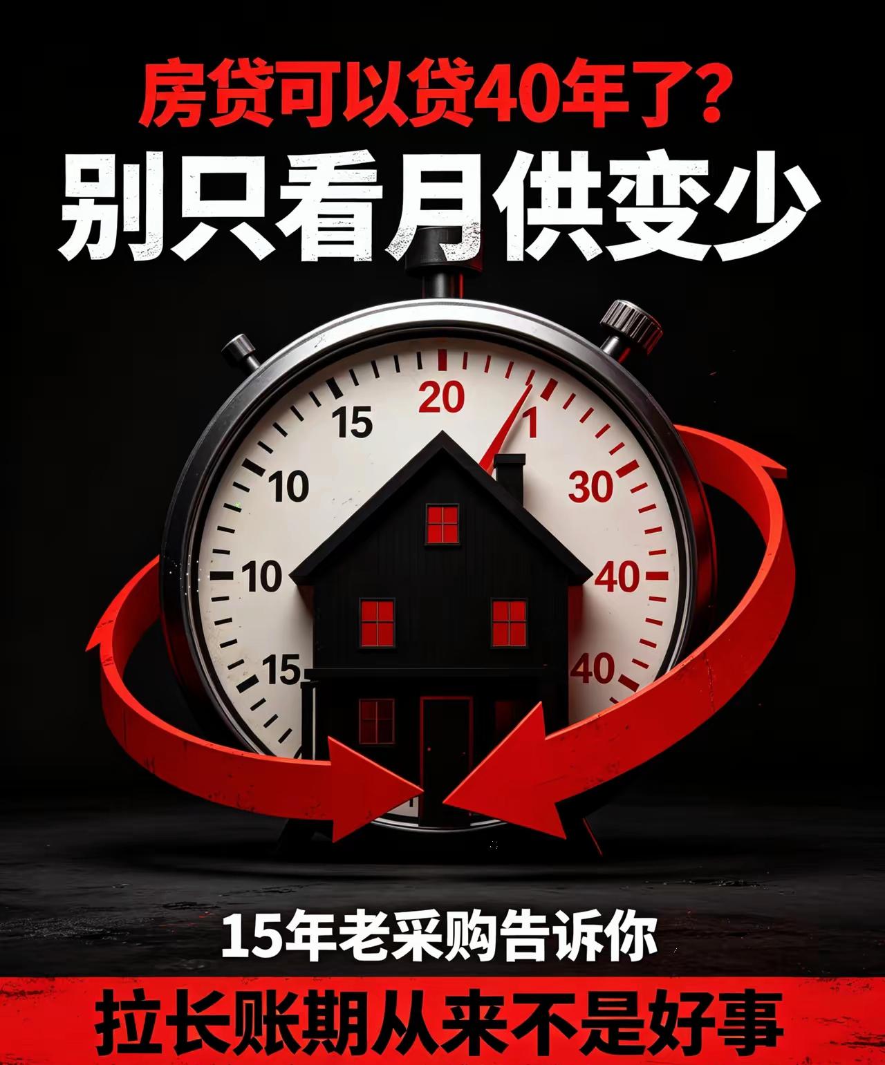 房贷可以贷40年了？干了一辈子采购的我，一眼就看出了其中套路​很多人说，月供少
