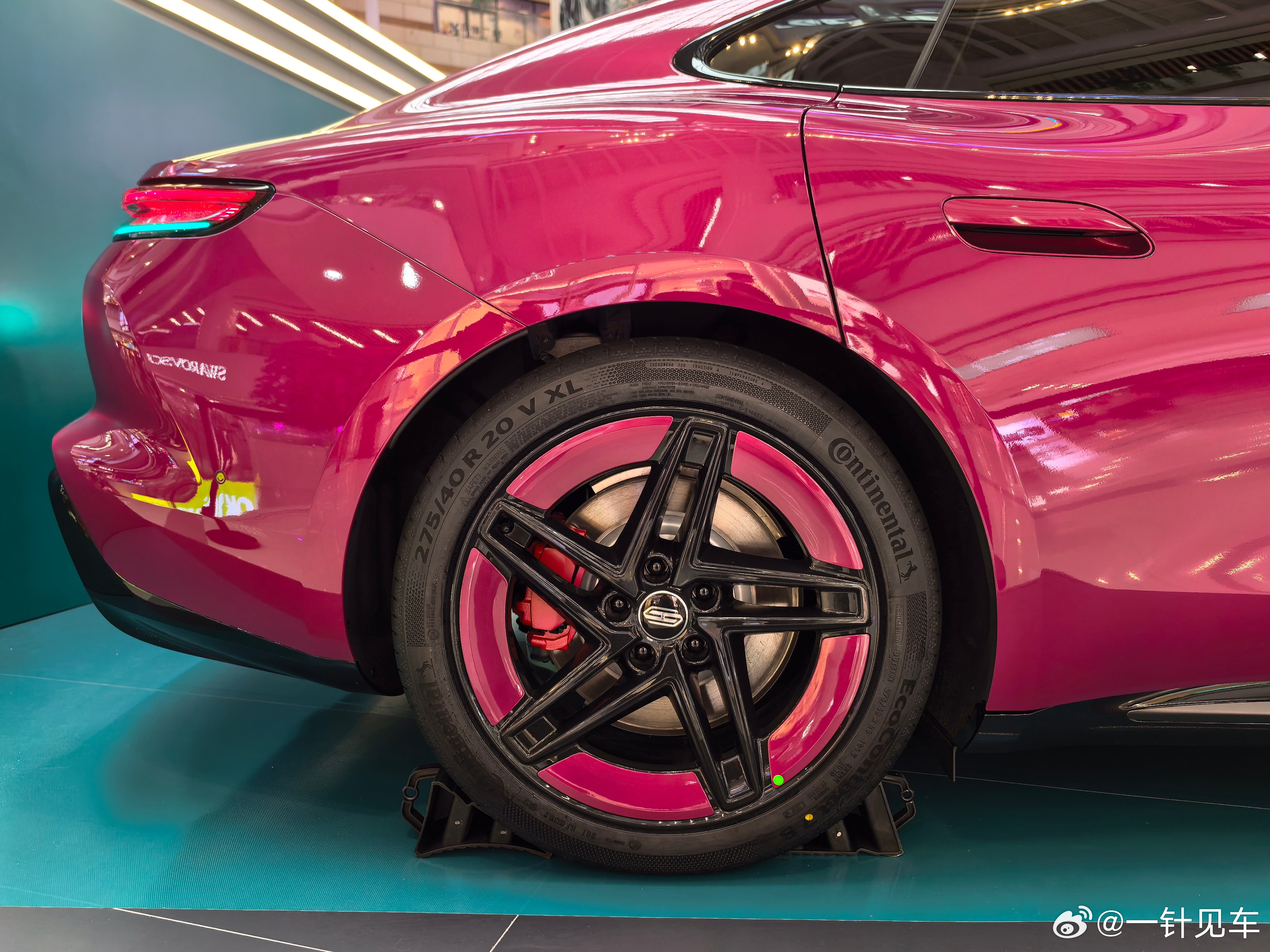 尚界Z7的电光紫粉驭风轮毂实拍，大家感觉怎么样？我可能就选这款了尚界z7尚界z7