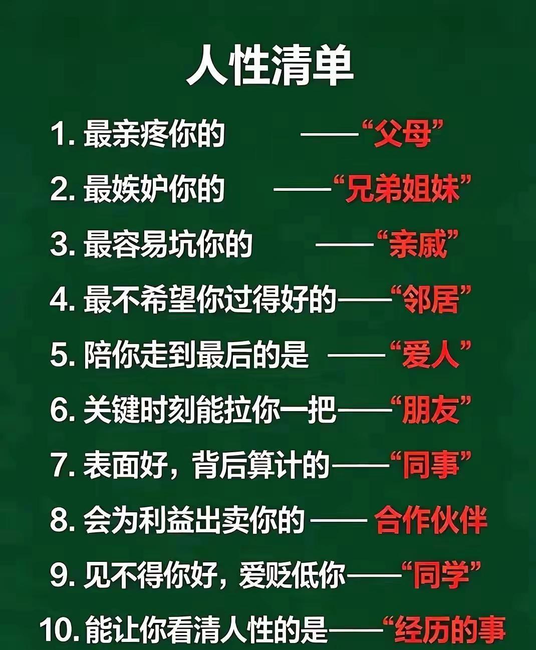 人性清单
