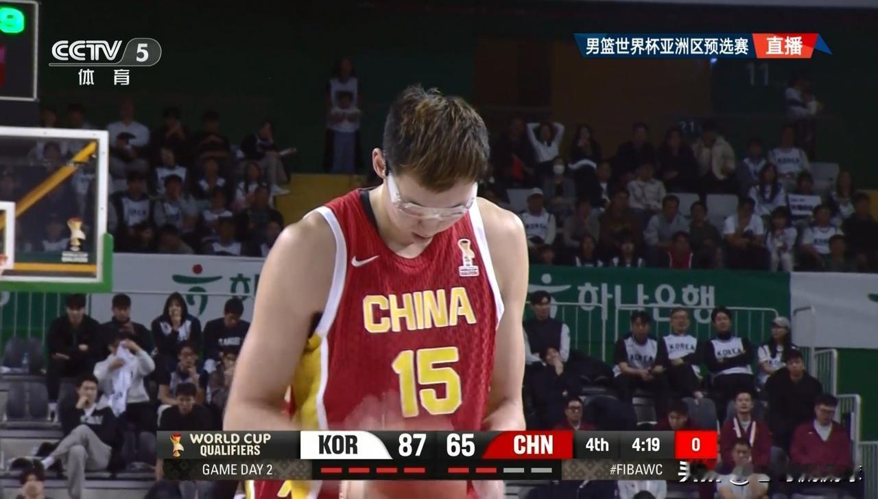 中国男篮超级球星周琦真是虽败犹荣！虽然今天中国男篮在客场以76：90输给了韩国男