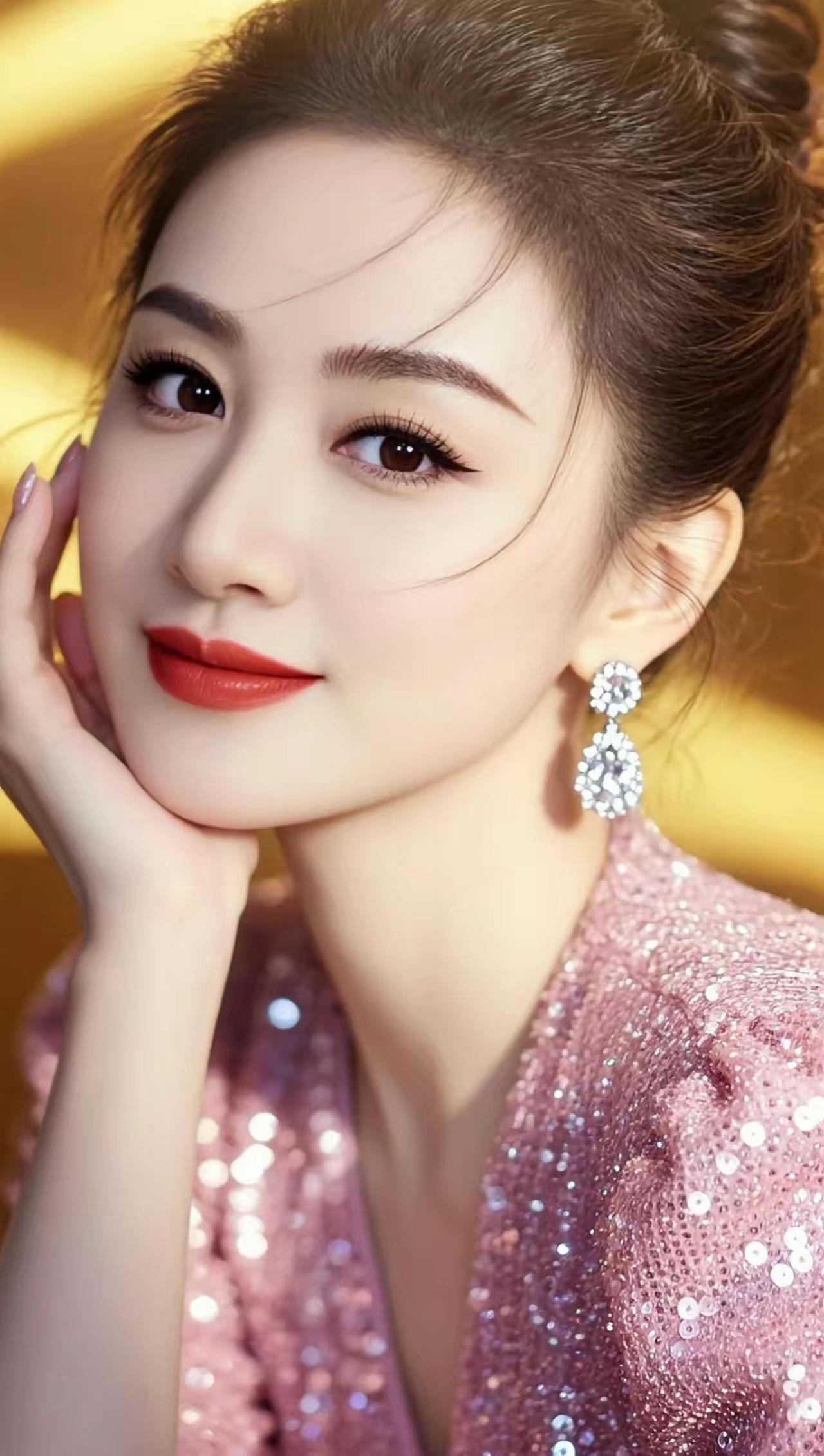 这姑娘好漂亮，穿得闪亮！