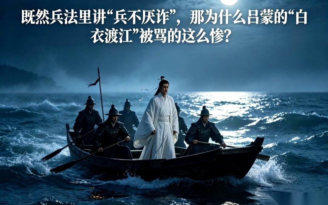 聊聊吕蒙的白衣渡江。都说兵不厌诈，但这一招，诈完之后，自己反倒成了最大的笑话。