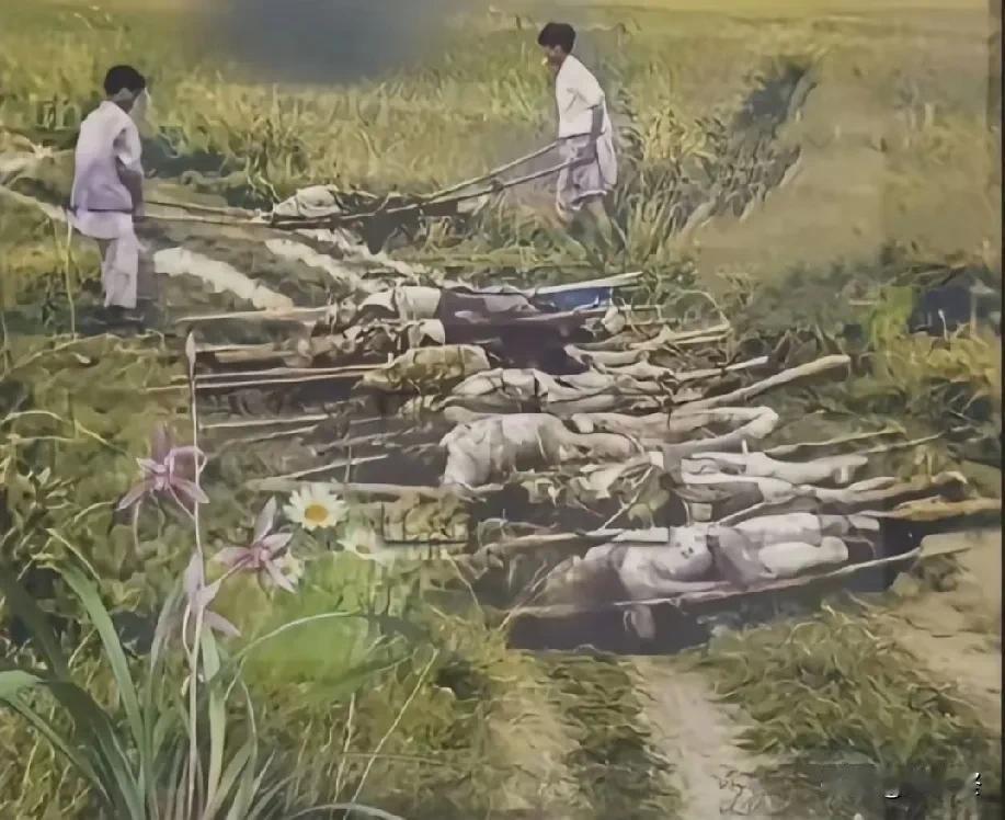 老山前线，两名军工正在收拾烈士遗体，他们的遗体将会送到老山脚下的洗尸台。洗尸台