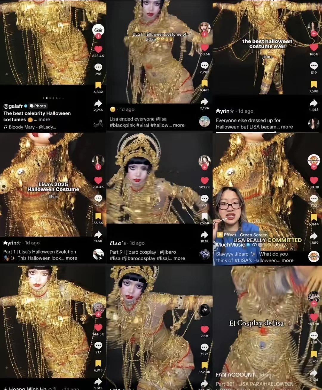 Lisa万圣节造型，咱只能说真泰国，再咋包装，美国欧洲熏陶多久还是那萨瓦迪卡的味