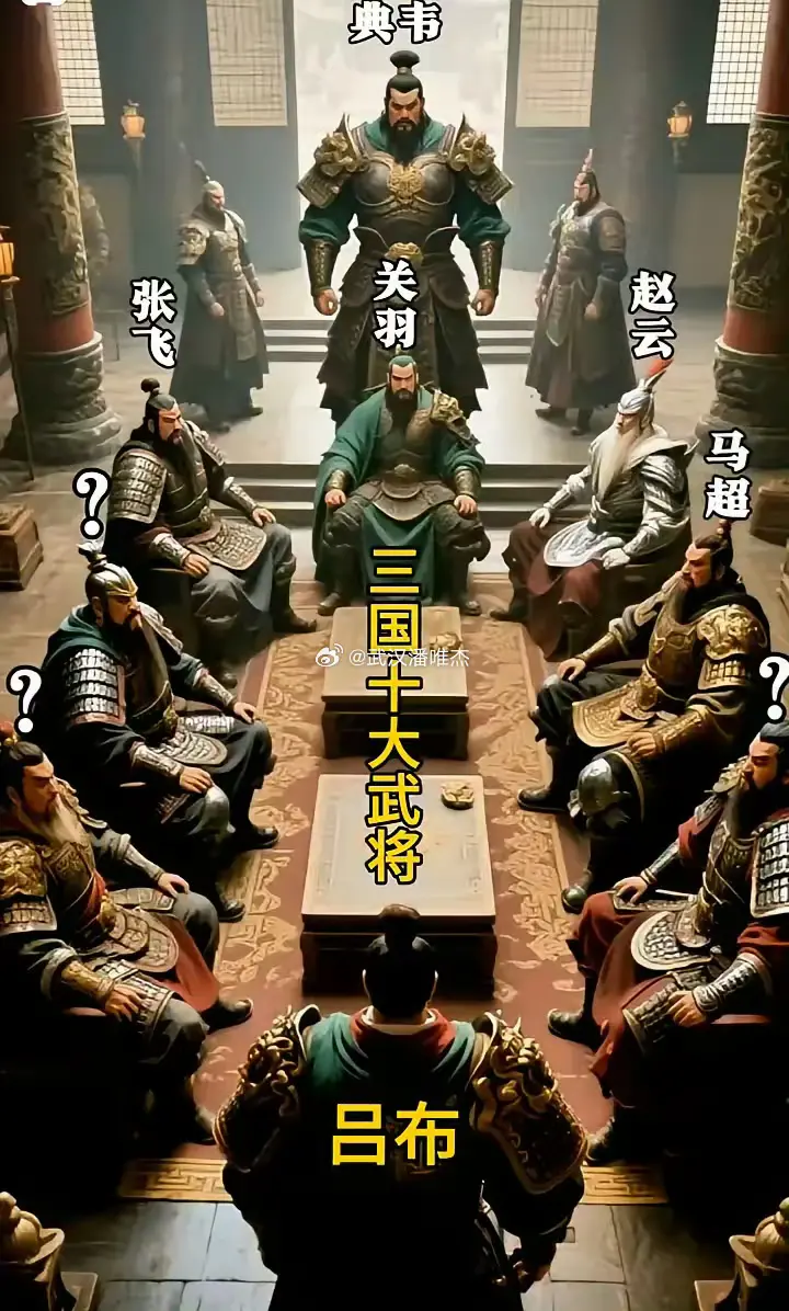 三国十大武将，尚有四席待定，有推荐否？​​​