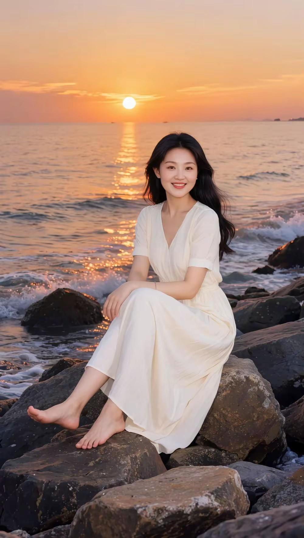 情绪音乐玩法新风向玩法合伙人计划AI落日海边氛围感写真ai创作