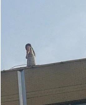 “真是太作了。”女子爬上17楼楼顶，面对追上来的丈夫大吼着，要他承认自己不忠的事