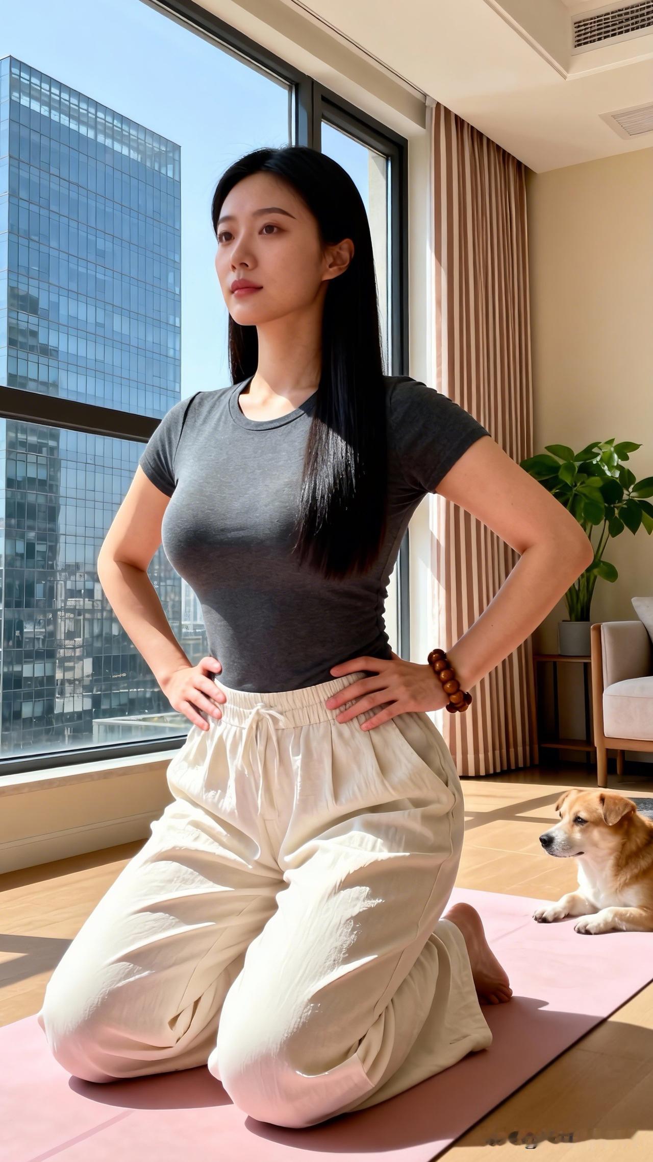 静坐观心，养气凝神。如何通过摄影表现女性的气质美阳光洒进来的早晨，静心冥想，享