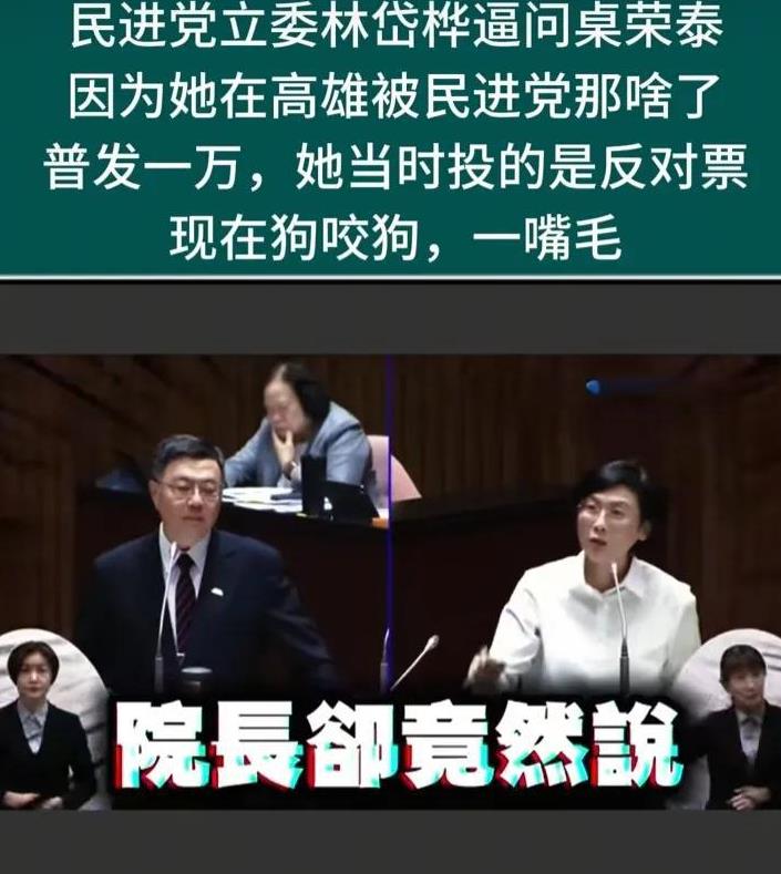 既然你不仁，就别怪我不义。绿委林岱桦这是彻底要和赖皮清德决裂吗？日前，它在立法