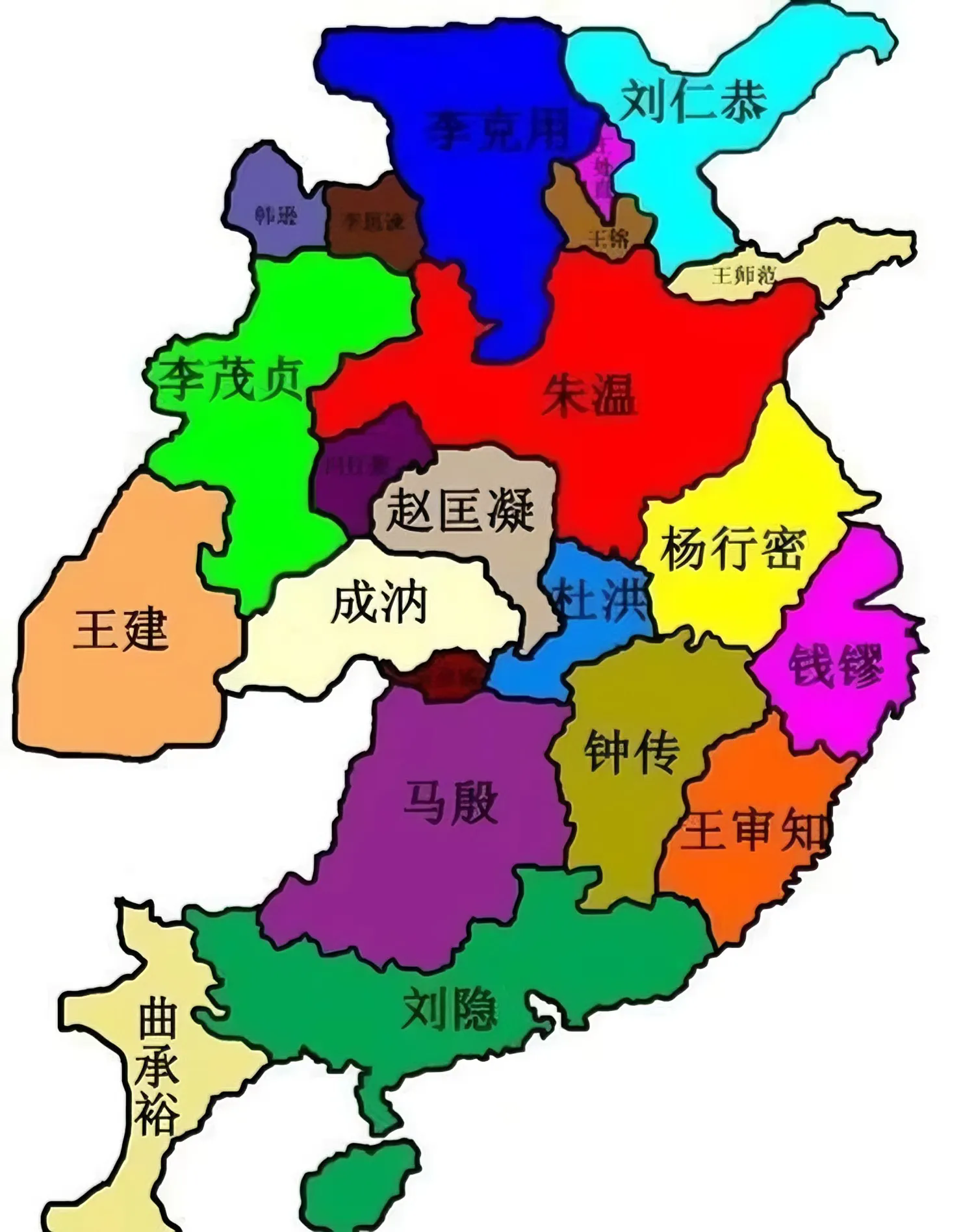 朱温篡唐前中国割据势力都有哪些朱温，原名朱全忠，曾是黄巢部将，后降唐成为宣武