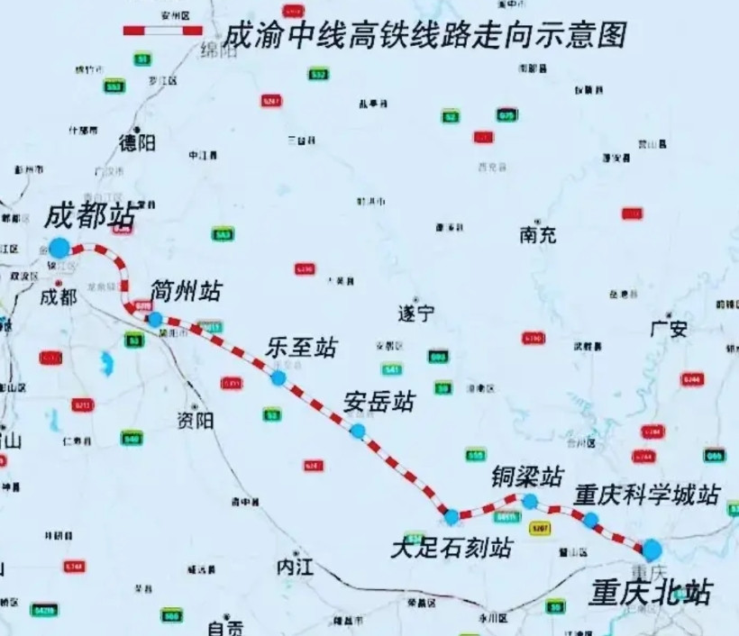 成渝中线高铁提速后会不会带动整个西南地区的经济！据国家铁路局发布会上向外界透露的