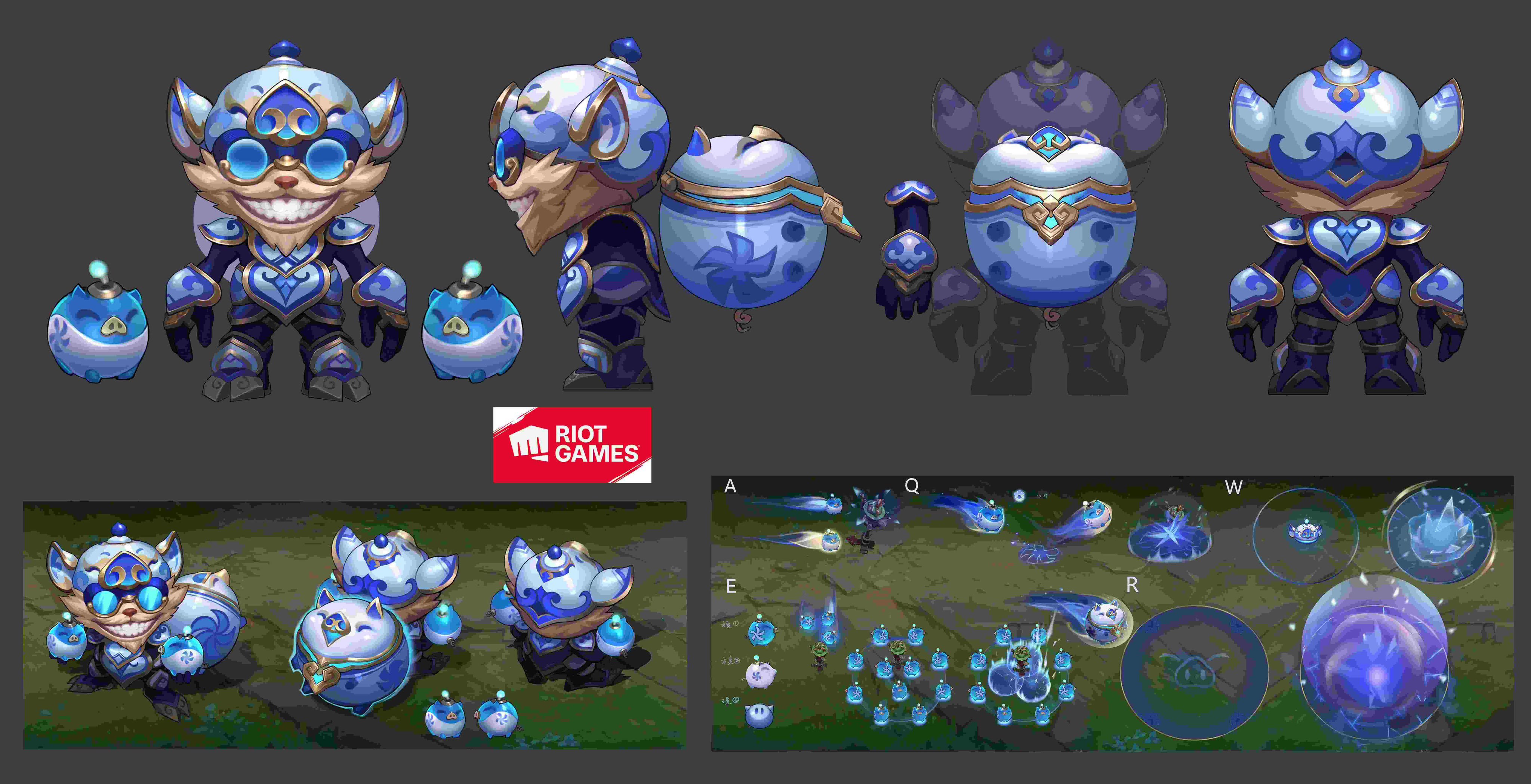 LOL手游青花瓷皮肤设计英雄联盟​​​