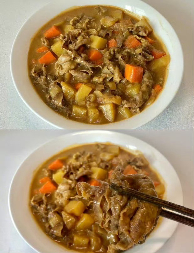 咖喱肥牛卷，这玩意也挺下饭