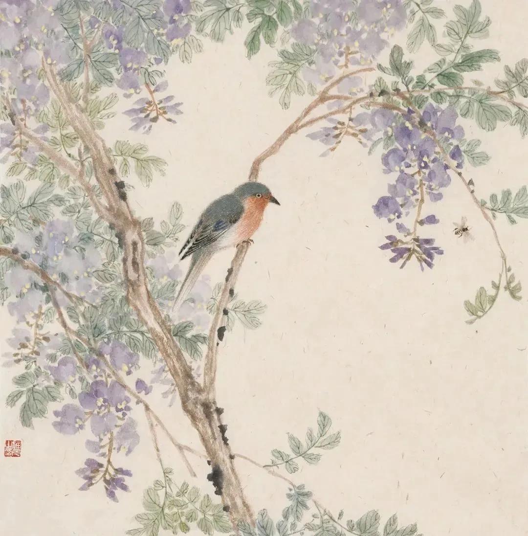 分享城市新鲜事没骨画小品鸟禽没骨画派没骨花鸟荔枝没骨画没骨花鸟画梅花没骨