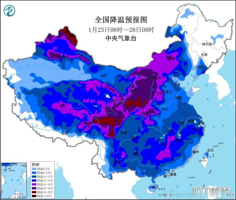 2025年首个寒潮预警今晨中央气象台发布了2025年的首个寒潮预警。预计，1