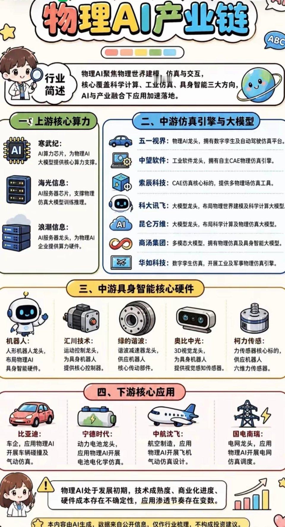 物理AI全新赛道完整产业链梳理！四大环节龙头一览物理AI作为AI新