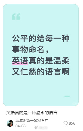 英语真的是一种温柔的语言？还以为有什么高见…原来是给代码屎山找到了一个新角度…