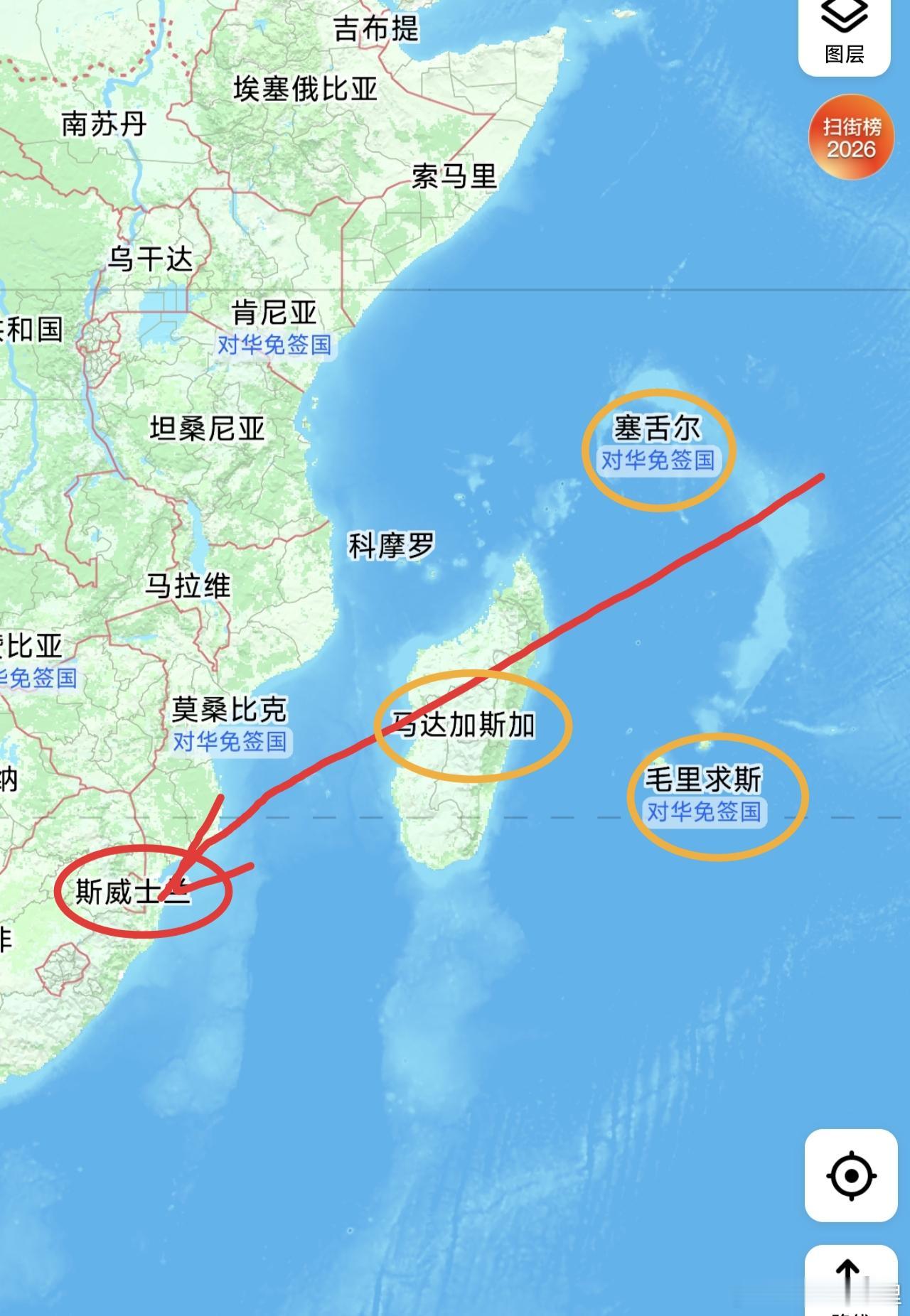 台北直飞斯威士兰距离超过13000公里，台北当局原本打算从第三国中转，但是荷兰、