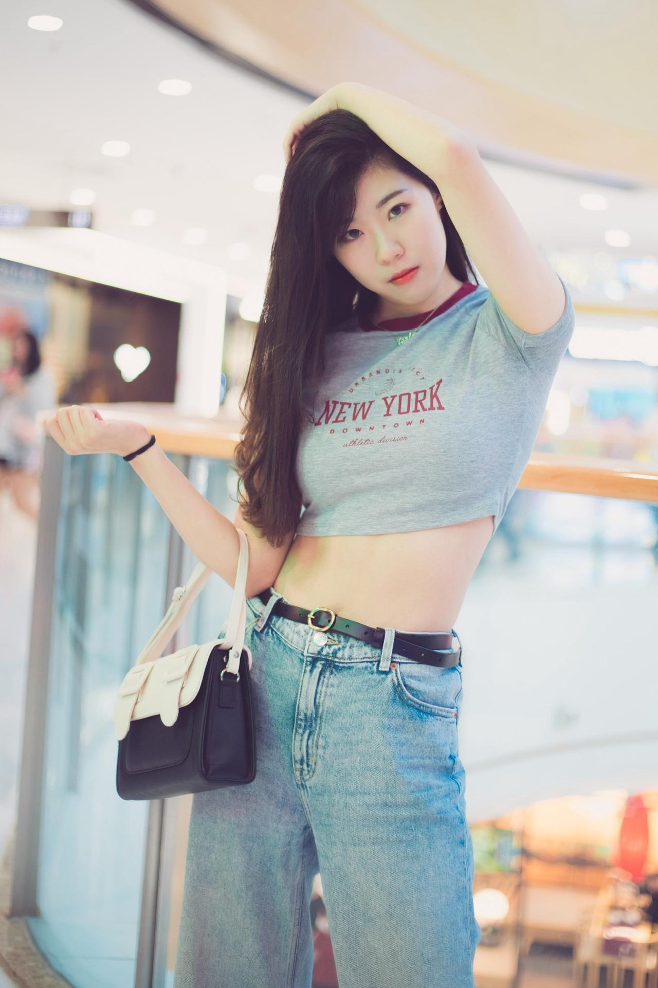 商场街拍美女街拍美女摄影约拍大连旅拍跟拍摄影