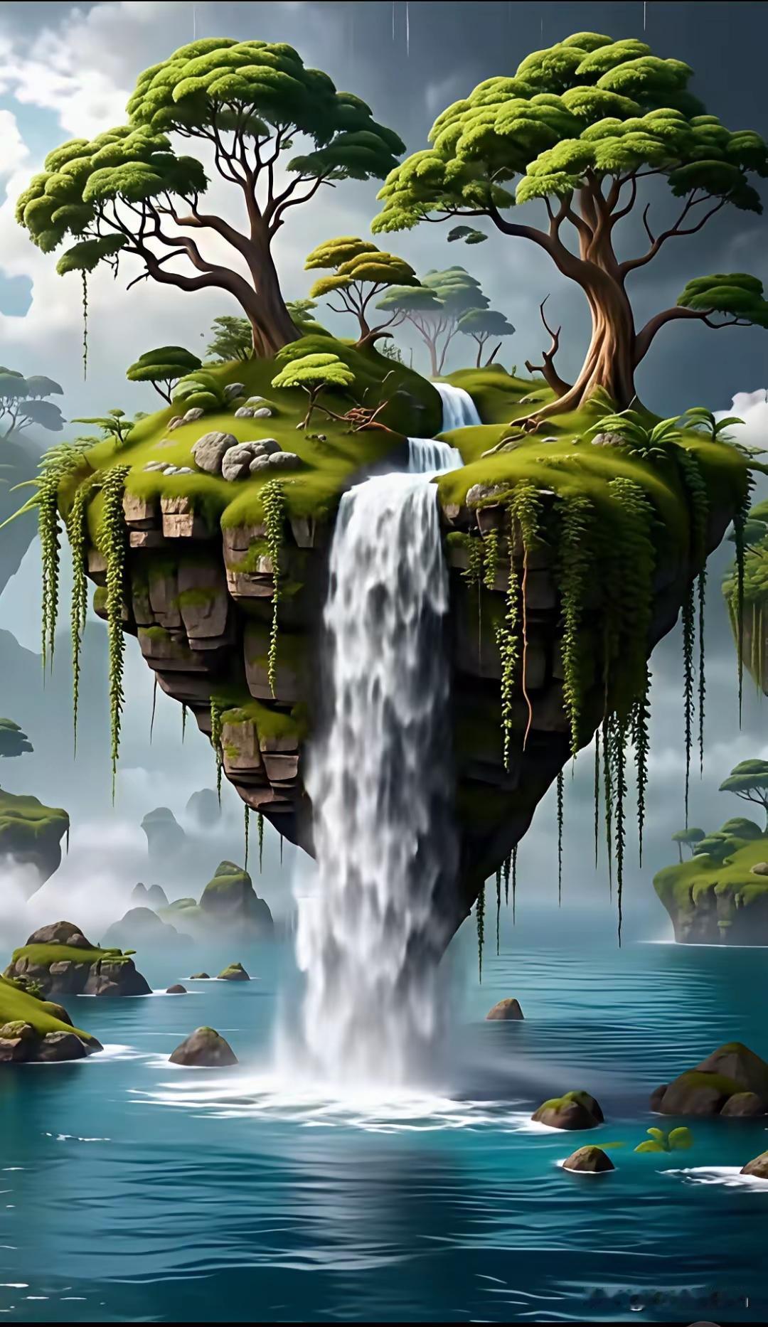 梦幻森林瀑布，大自然的奇观！