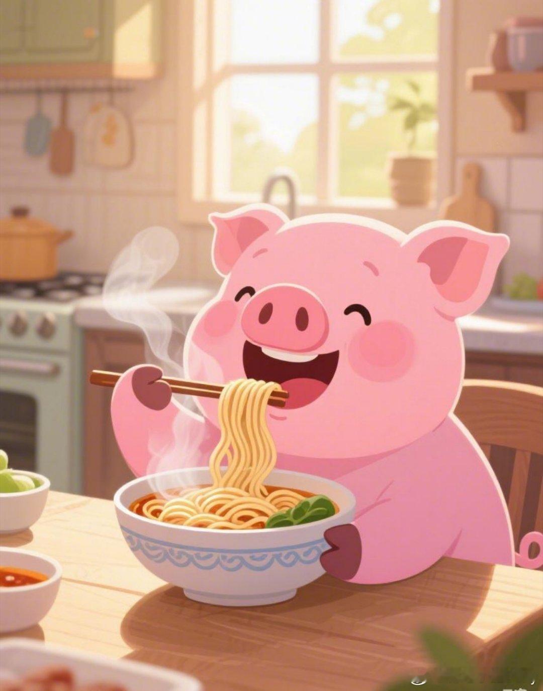 AI吃面3年进化也太快了用ai整活不要太快乐，还有小猪吃面、小狗吃面、小猫吃面，