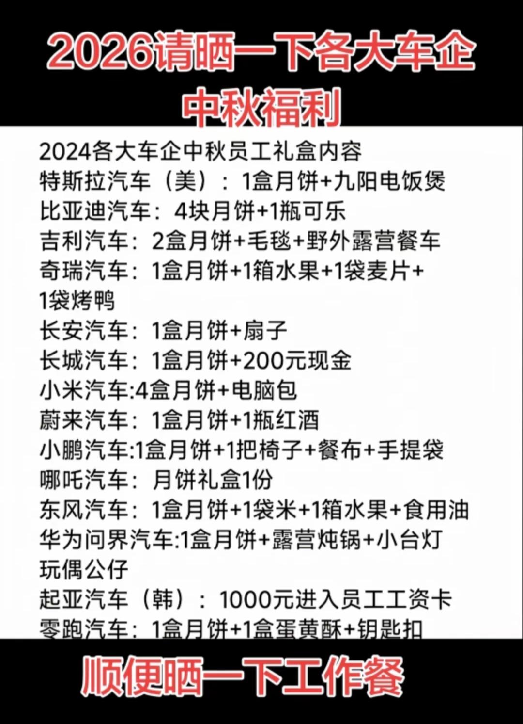 看看各大车企中秋福利真丰富！