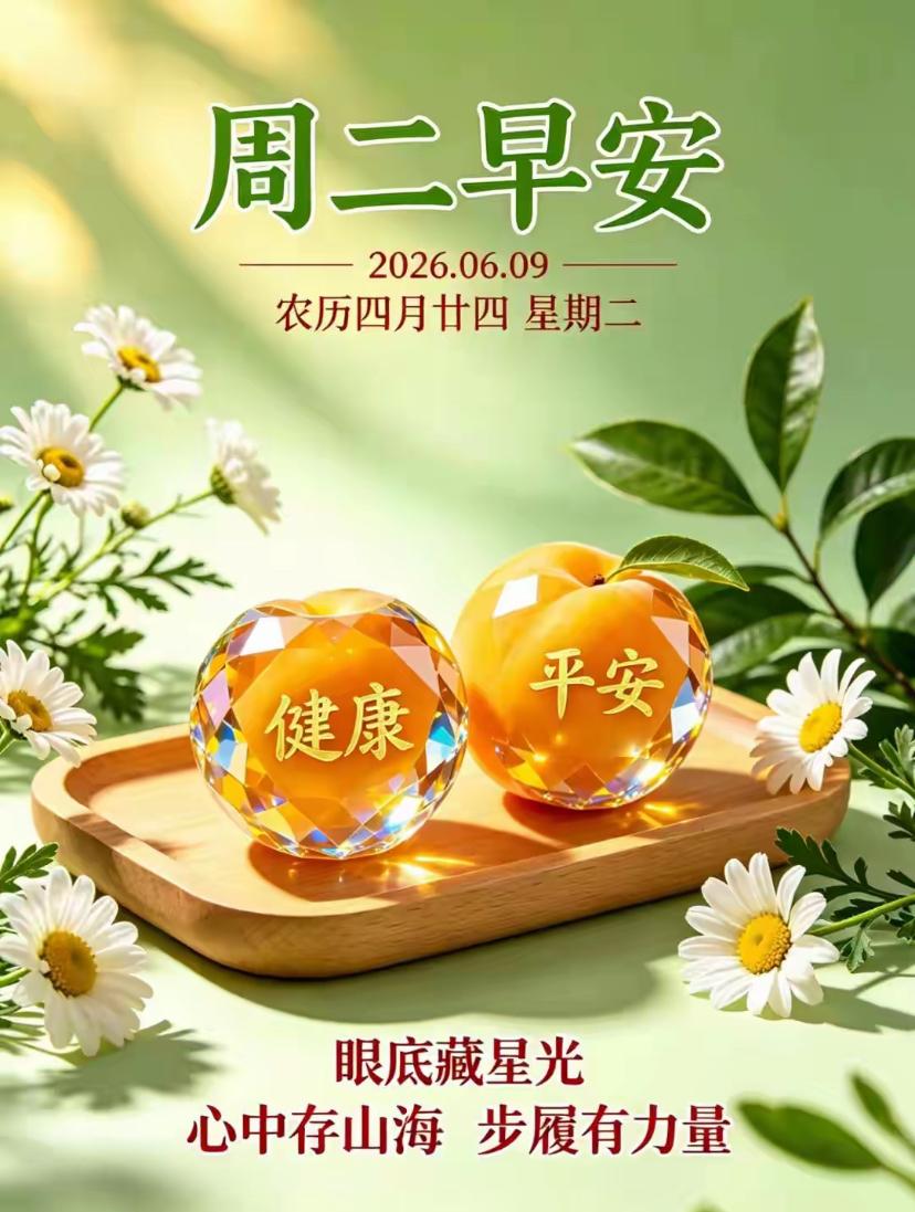 🌺2026./6.9.朝夕顺遂.万事相宜🌺☘️☀️晴光照亮郊野，仲夏清风