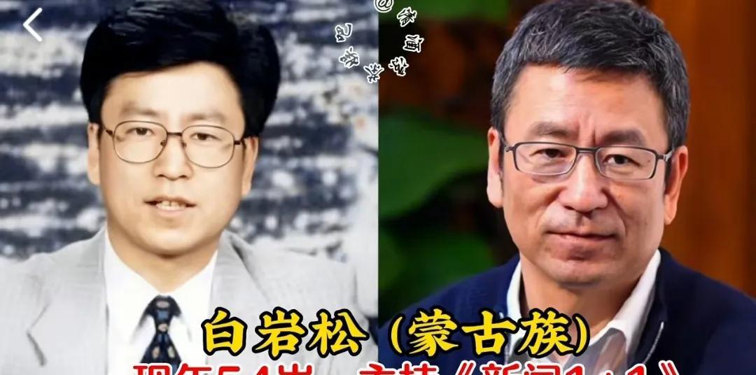13位少数民族央视主持人今昔，撒贝宁年轻时堪比校草海霞仙气十足第1位:白岩松