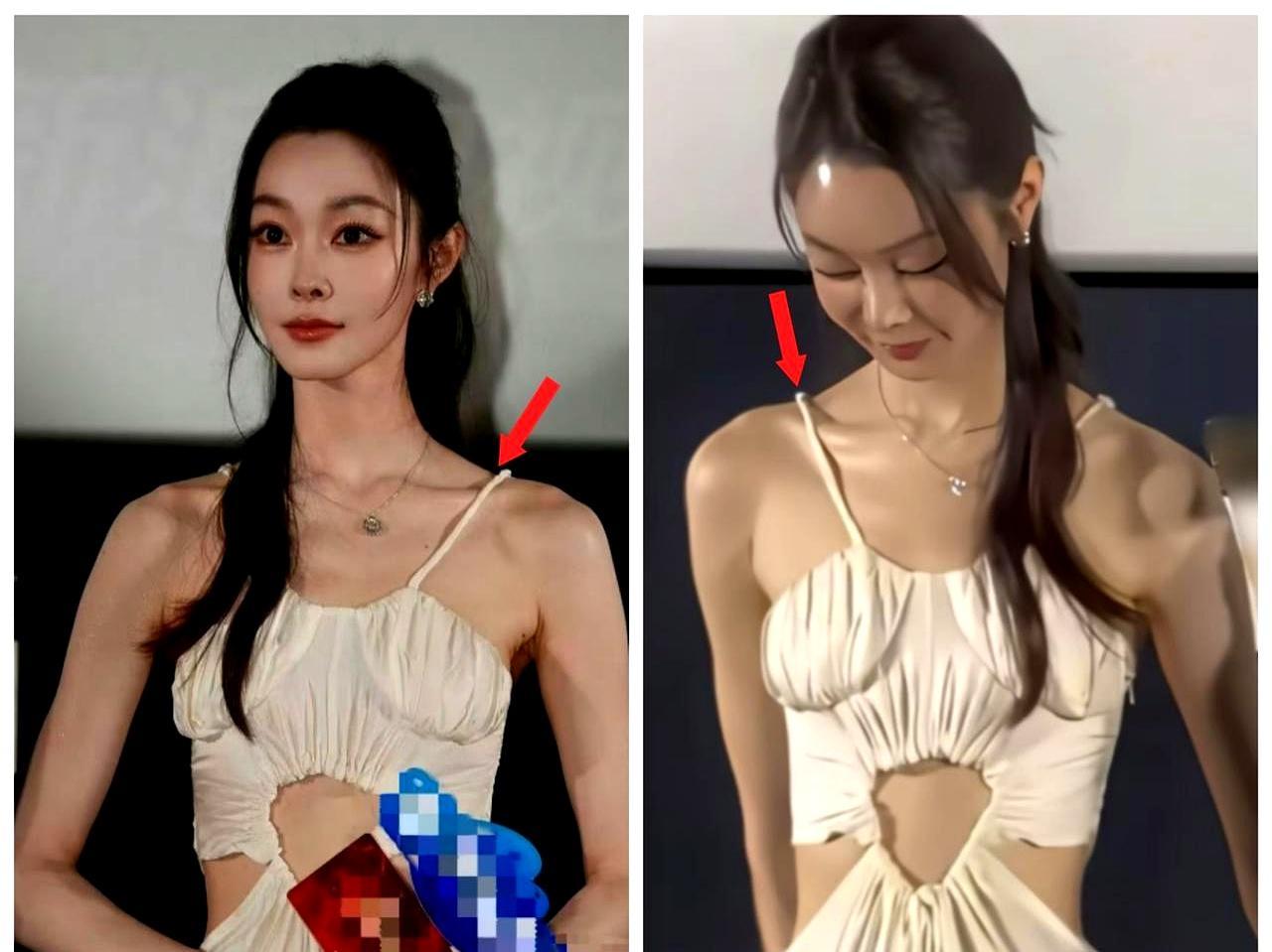 宋轶线下生图，裙子竟全靠两根带子吊着。你要是看到现场，估计也会心里咯噔一下