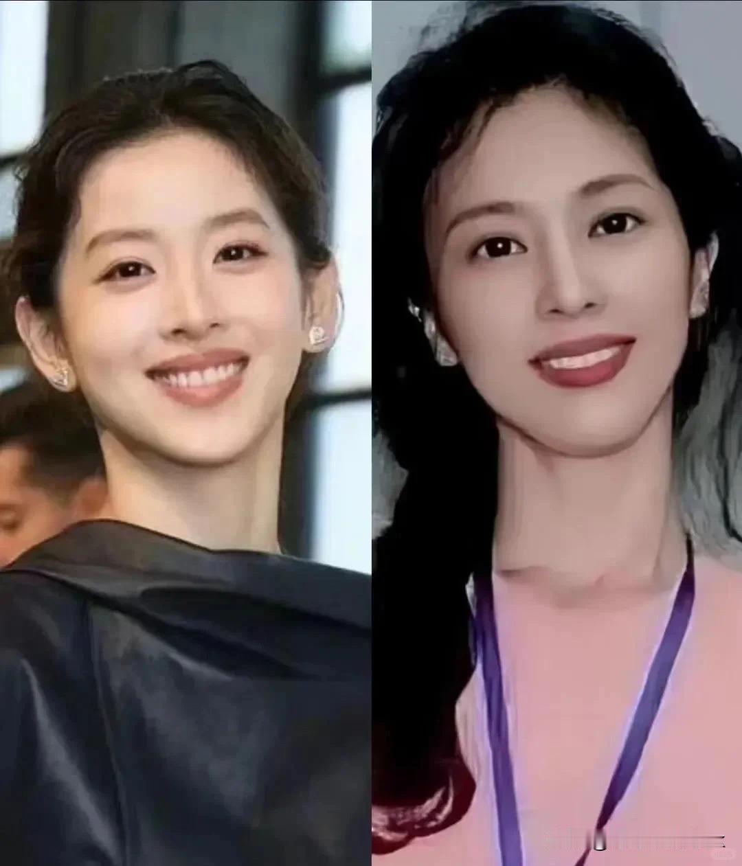 没有人觉得刘亦菲妈妈和章泽天很像吗？比亲生的还像以前章泽天年纪小，脸很幼态，