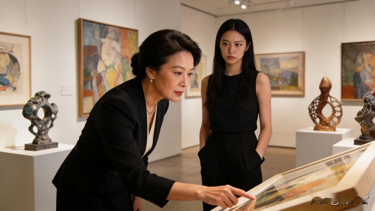 真贵气藏心底，假高贵全写在脸上何超琼亲自讲解艺术品的瞬间，她那双手插兜的傲