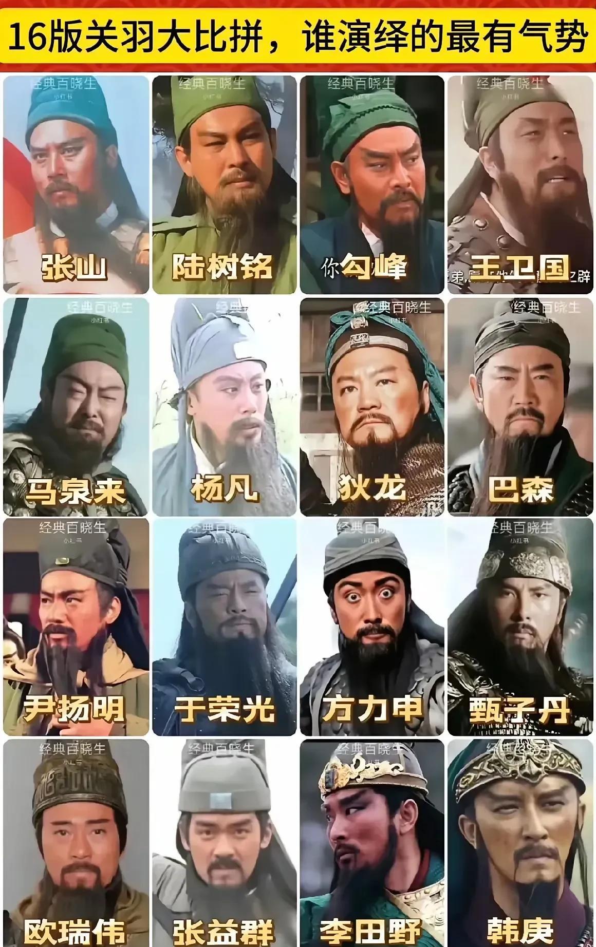 谁饰演的关羽才是你心目中的武圣形象？