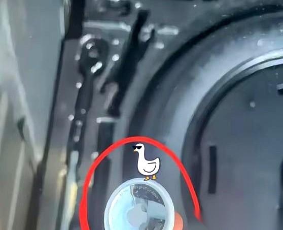 抹布顺着后备箱底部的备胎槽刚擦了半圈，广东这位女车主的手指突然磕到了一个异物。