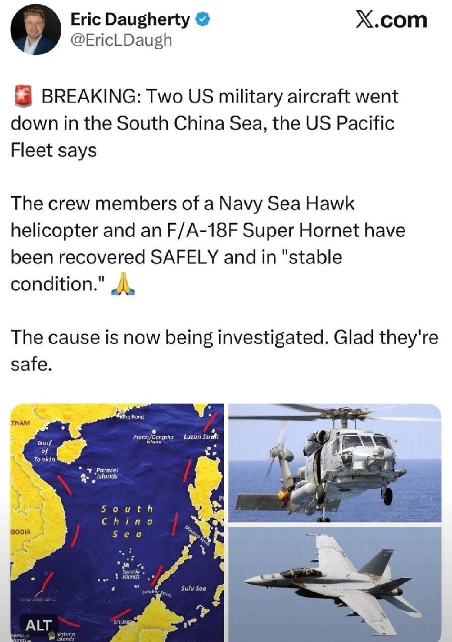 还能这么玩?“海鹰”、“超级大黄蜂”在南海“跳水”,网友:鹰酱领不到工资拿坠机示