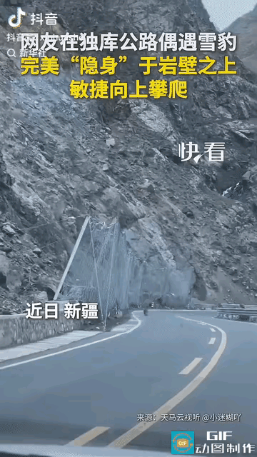 “上新华社了!”新疆，一对男女驾车行驶在独库公路上，副驾女子不经意抬头看了一眼