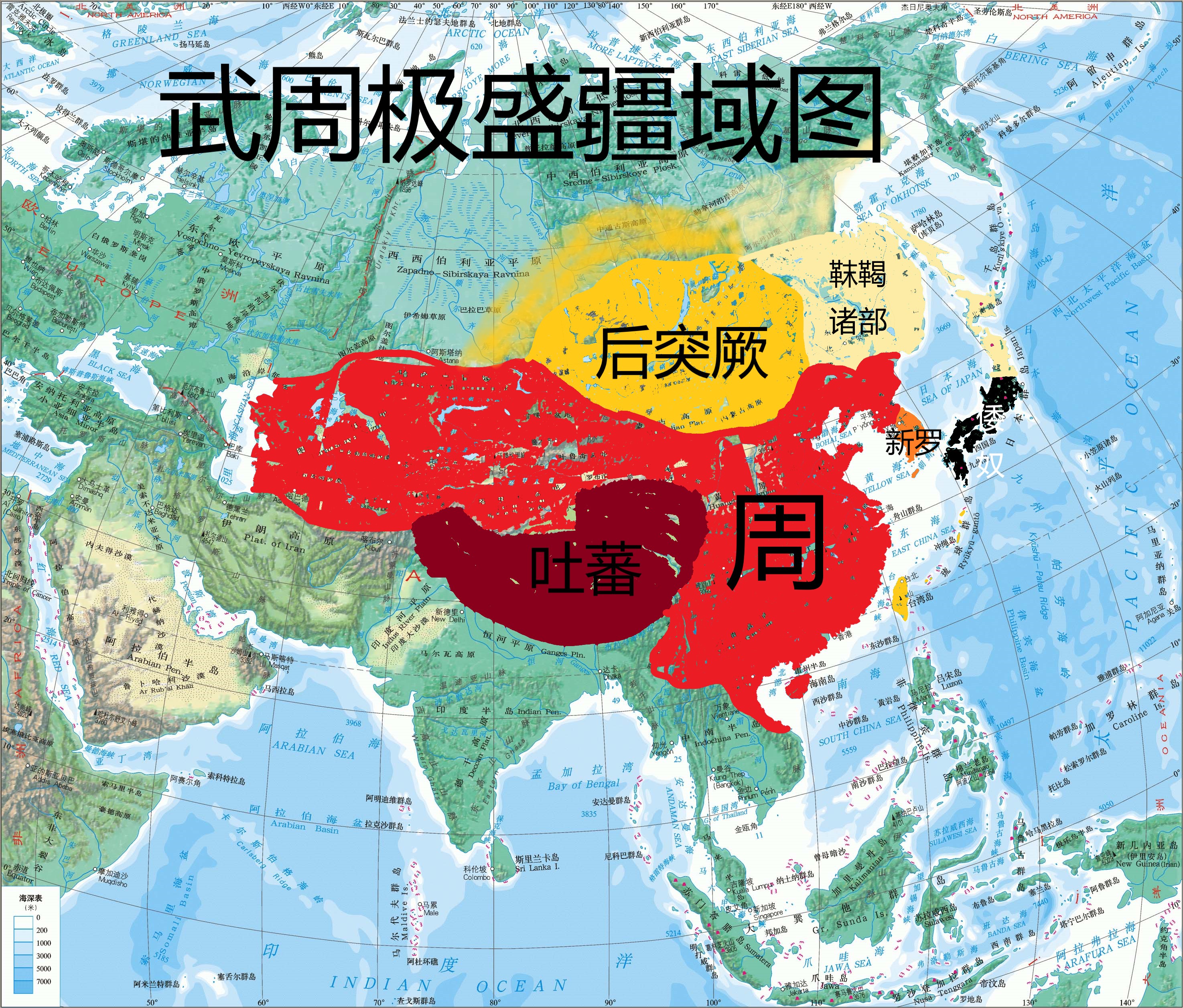 武周极盛疆域多大？超过1500万平方公里
