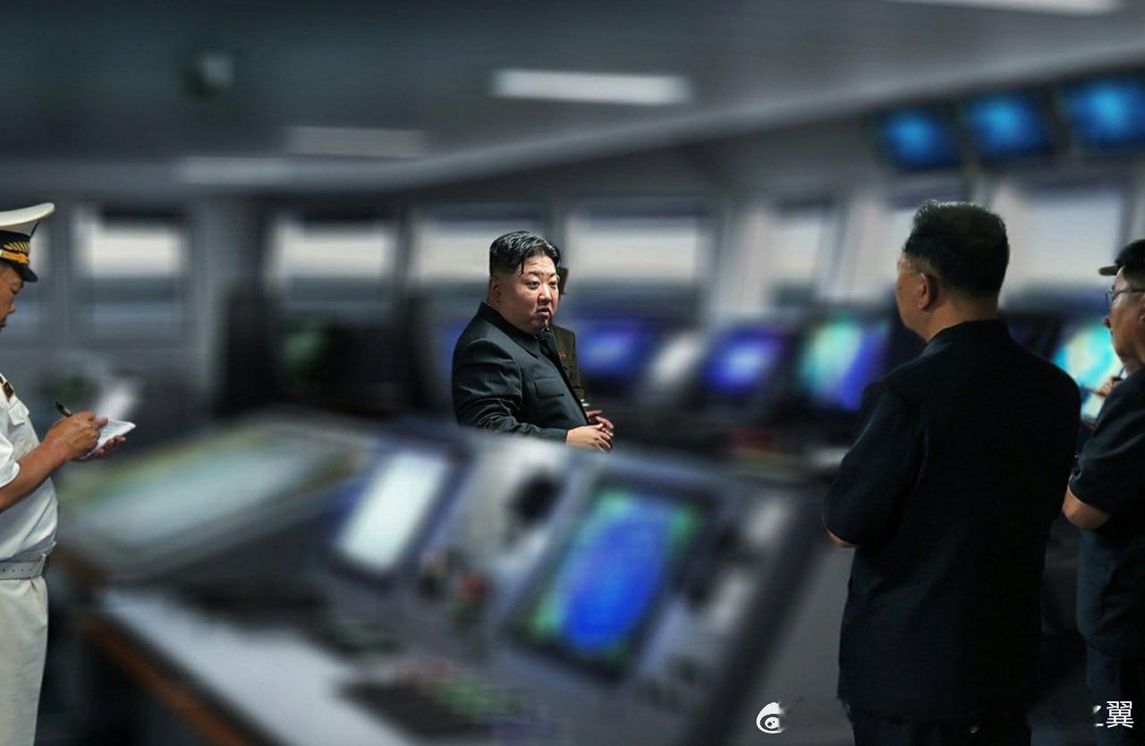 朝鲜公布的崔贤号驱逐舰的室内装修​​​