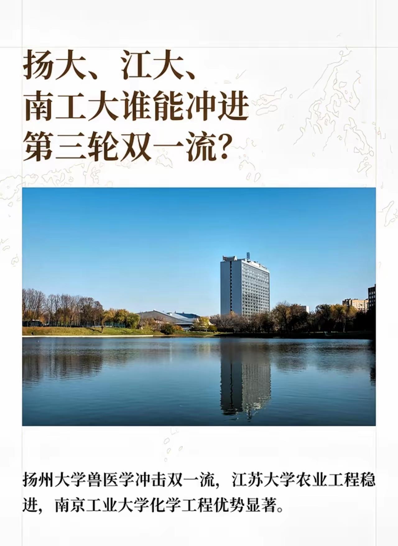 双一流江苏没有老徐的江苏师大、徐医大什么事的。扬大却嘚瑟开了，有人说，没有任
