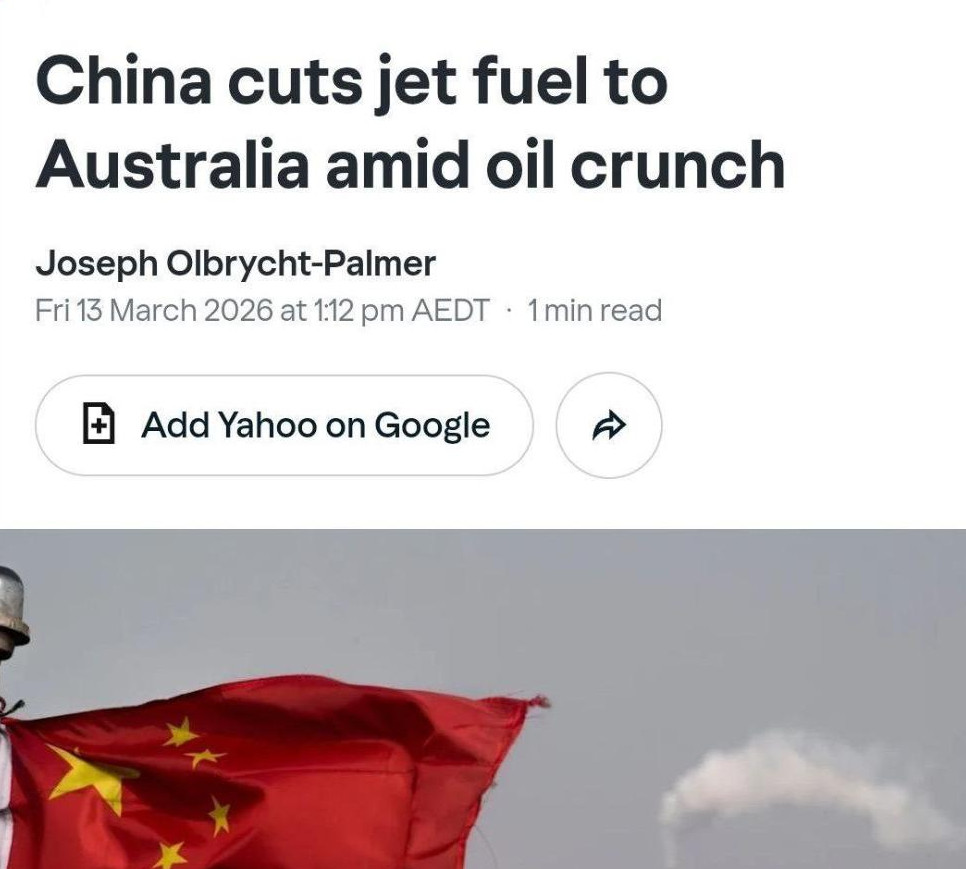 短短24小时两记重锤！澳大利亚被中方打懵了：燃油被禁矿石被封。路透社报道，3月1