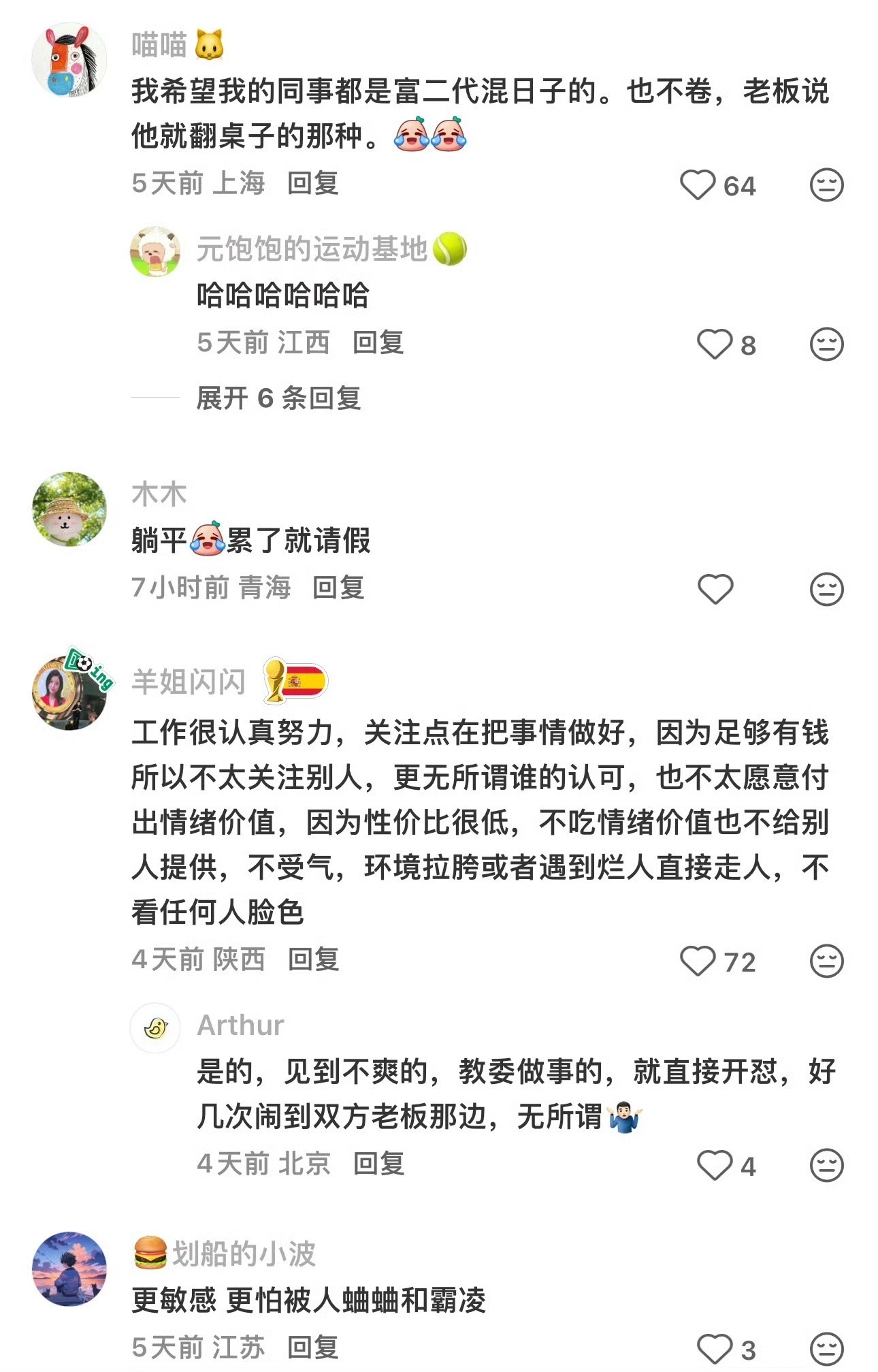 家里不缺钱的人在职场的状态