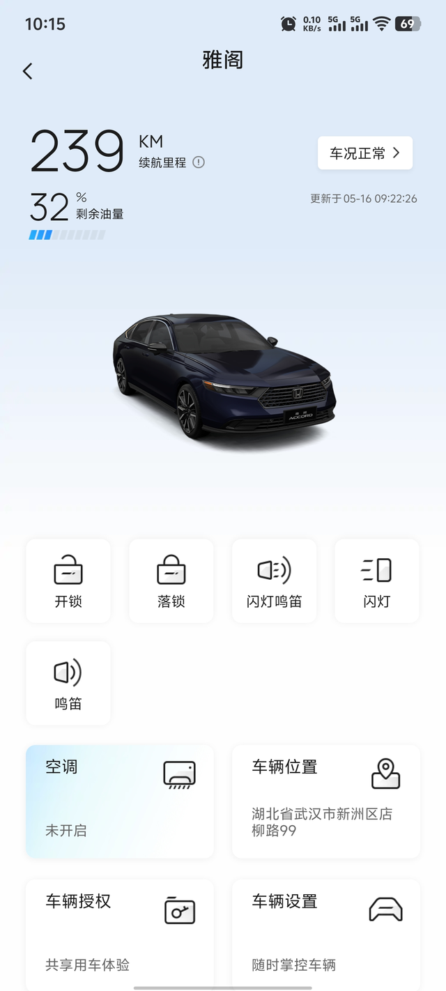 六个半月的雅阁确实省！各位车友你们的油耗多少？