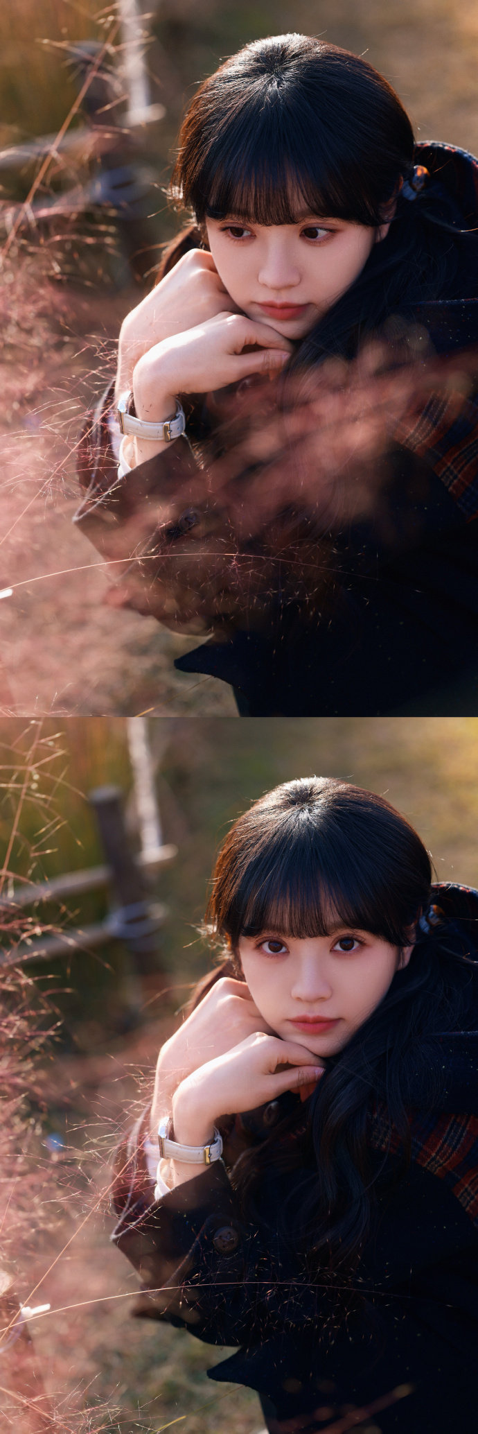 田曦薇粉黛花海营业大片，田曦薇秋游了，这个小田的秋日女友，满分元气的小甜妹上线啦