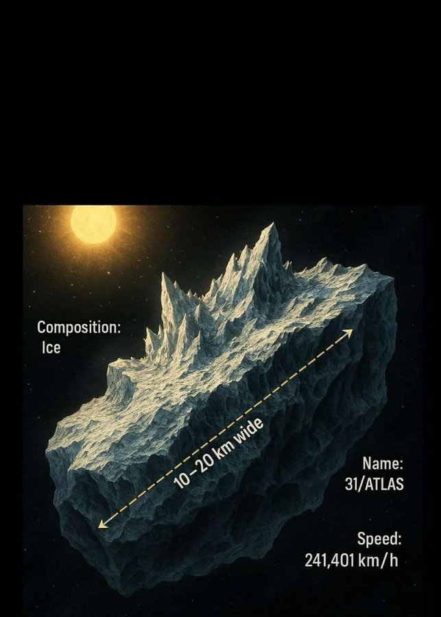 3I/ATLAS，很可能是一颗彗星，于2025年7月1日首次被智利的ATLAS望