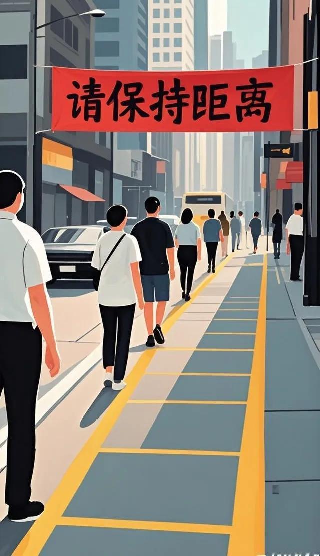 请保持距离！