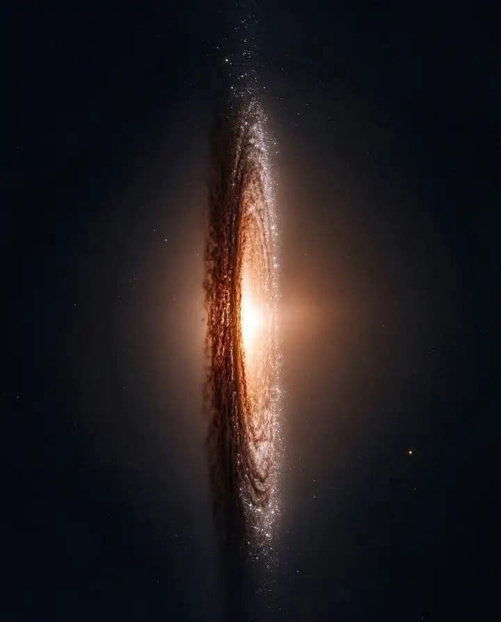 一帧画面捕捉到8000亿颗星星。这是哈勃望远镜拍摄的草帽星系。距离我们3100万