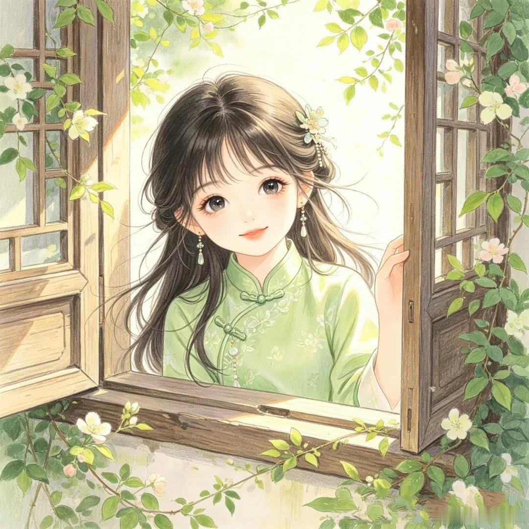 春季古韵国风精致女孩头像