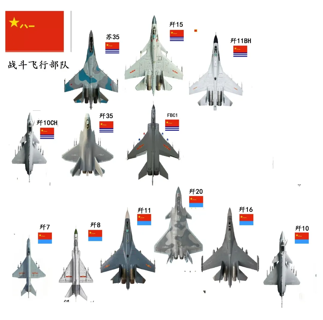 解放军最强最全现役成体系飞行部队俯视图谱
