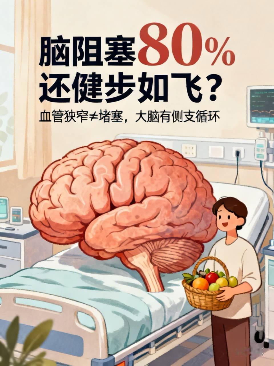 脑阻塞80%还健步如飞？我愣了半天隔壁床来了个亲戚，提着水果，走路带风，说话