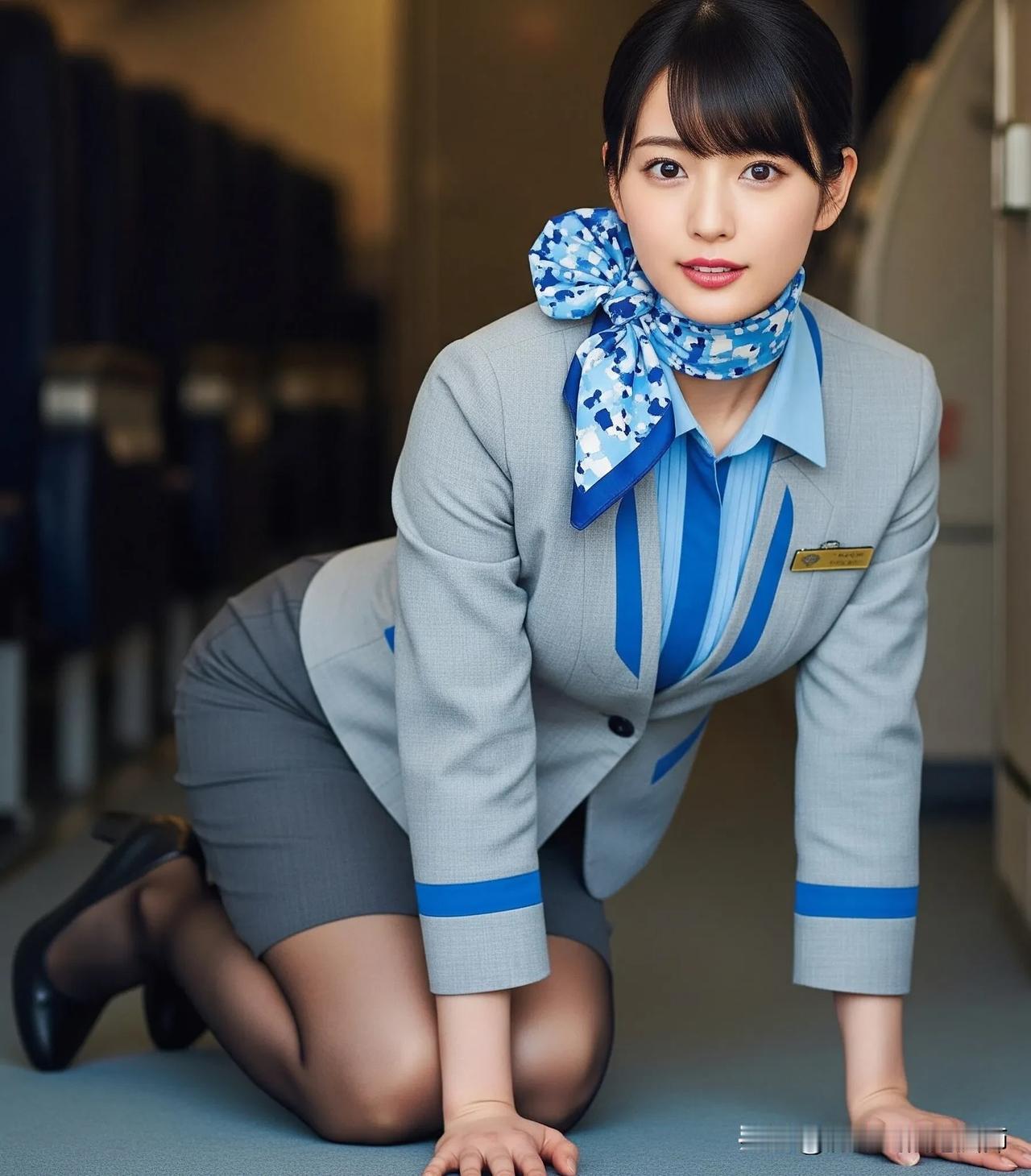 日本空姐的跪式服务！